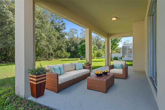 view of patio / terrace with outdoor lounge area