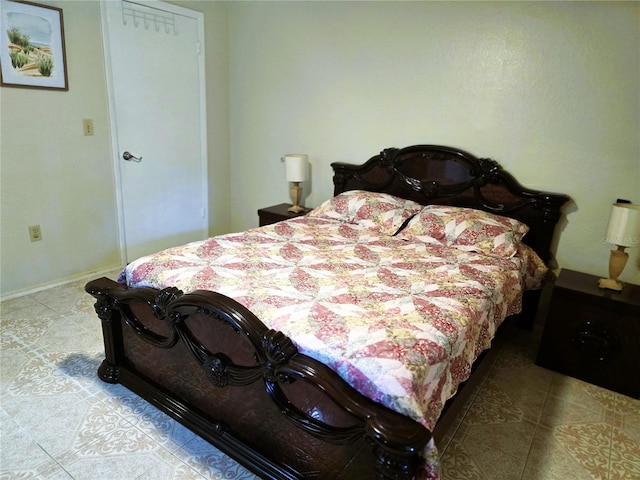 view of tiled bedroom