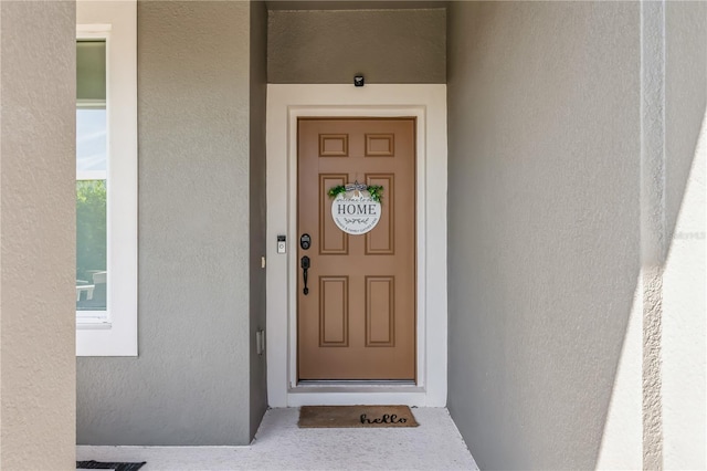 view of doorway to property