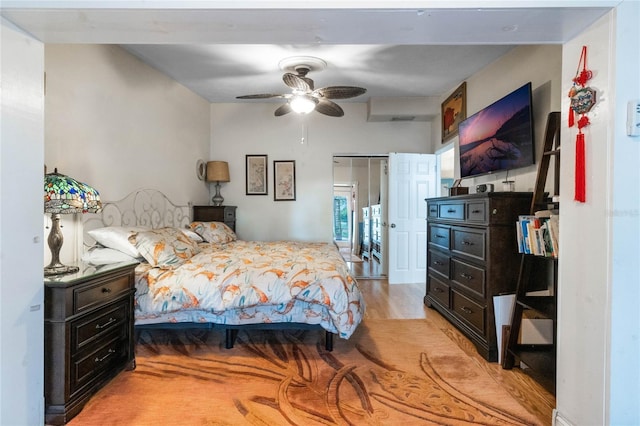 4321 Rummell Rd, Saint Cloud, FL 34769 - bedroom featuring light wood finished floors and ceiling fan