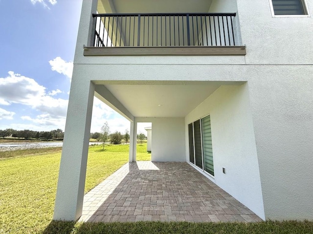 view of patio / terrace with a balcony