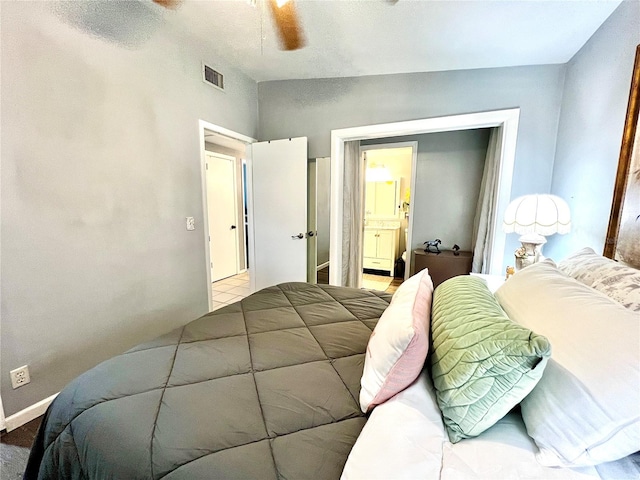 bedroom with ceiling fan