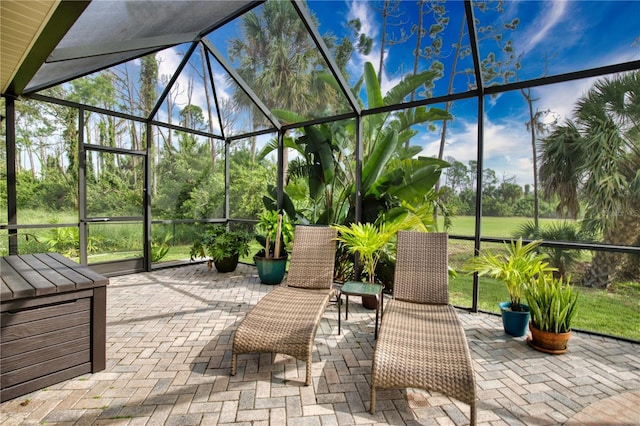 39 Tee View Pl, Rotonda West, FL 33947 - view of patio / terrace with glass enclosure