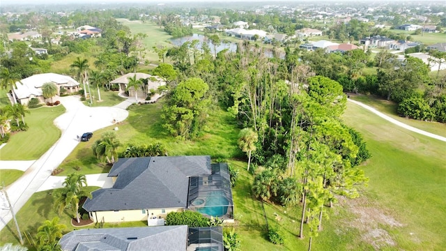 39 Tee View Pl, Rotonda West, FL 33947 - aerial perspective of suburban area featuring a large body of water and a golf club
