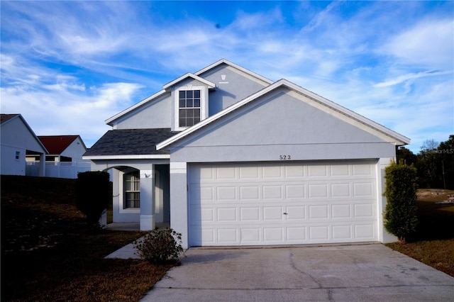 view of front of house featuring a garage