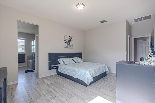 bedroom with ensuite bath