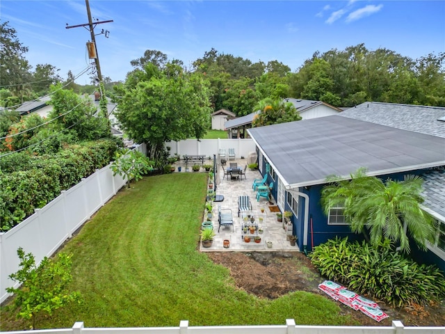 view of yard with a patio