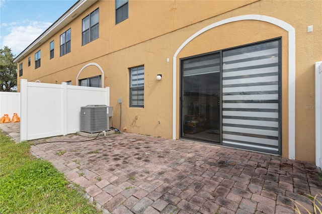 view of patio with central air condition unit