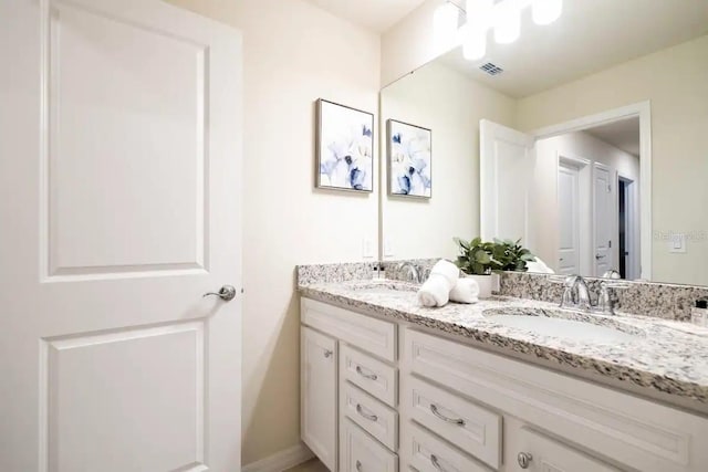 bathroom with vanity