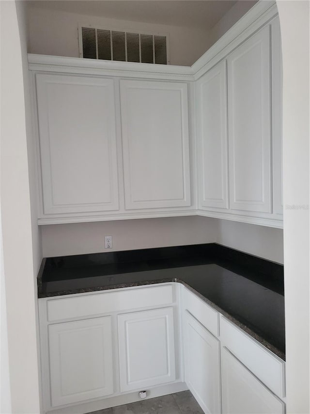 kitchen with white cabinetry