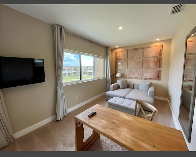 view of carpeted living room