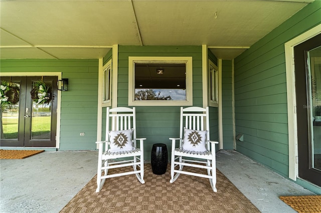 view of patio with french doors