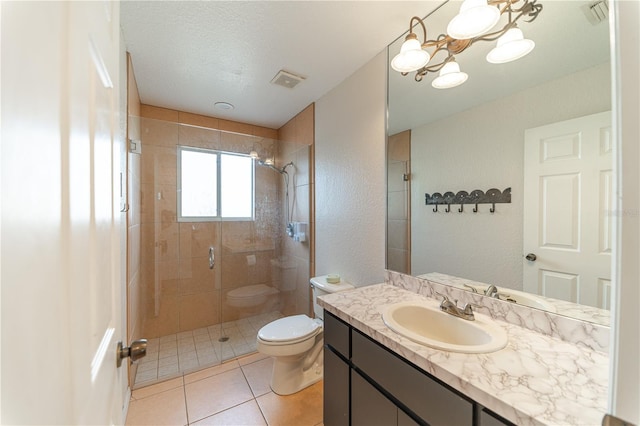 4121 Albritton Rd, Saint Cloud, FL 34772 - full bath featuring toilet, a shower stall, vanity, and tile patterned floors