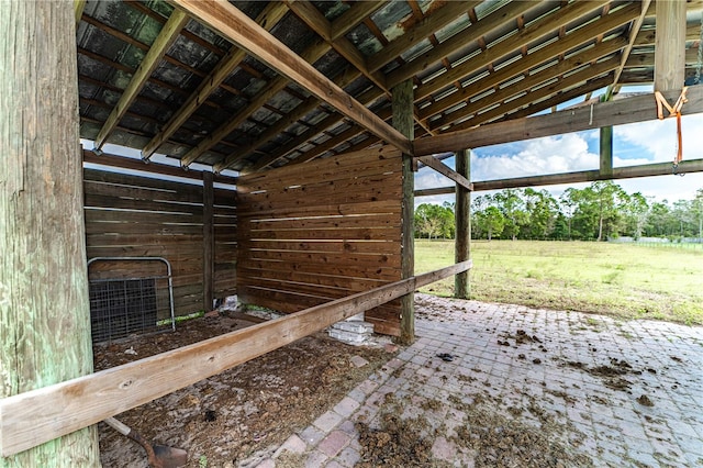 view of horse barn