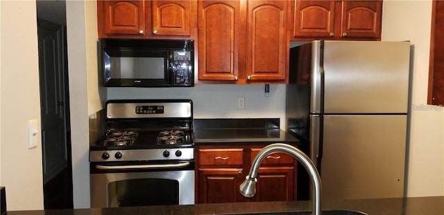 kitchen with appliances with stainless steel finishes