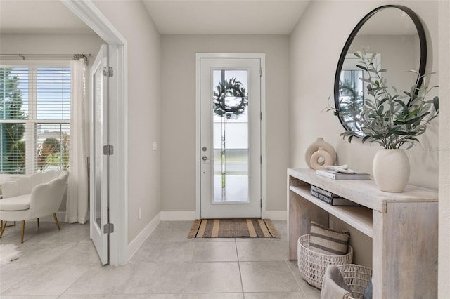 view of tiled entrance foyer