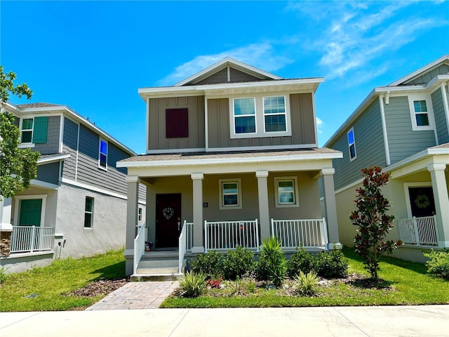 view of front of home with a porch