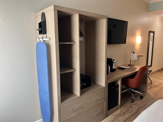 office featuring light wood-type flooring