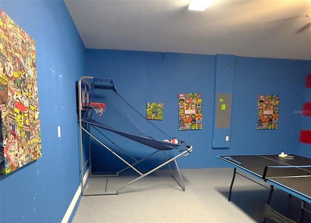 playroom with electric panel