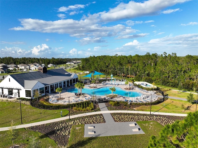 birds eye view of property