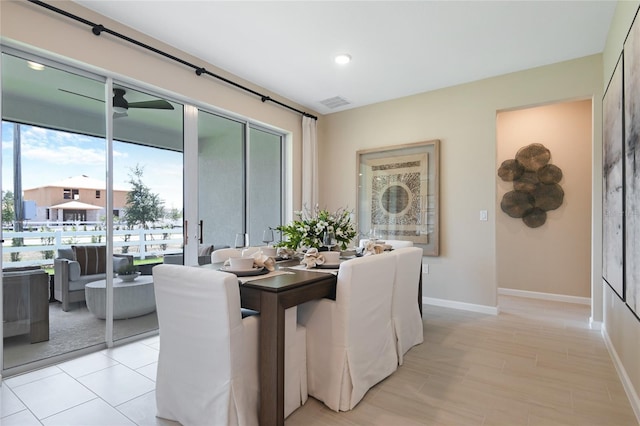 dining area with baseboards