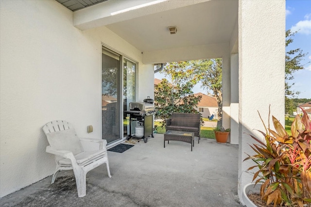 view of patio with grilling area