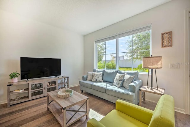 709 Benoi Dr, Davenport, FL 33896 - living area featuring baseboards and wood finished floors