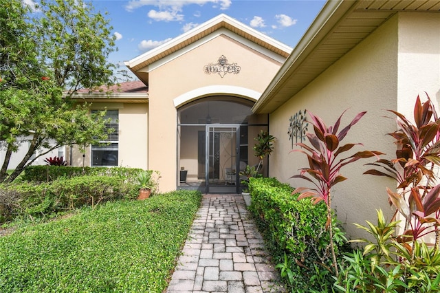 view of doorway to property