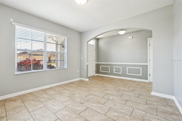 view of tiled empty room