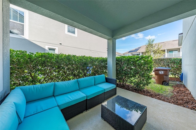 view of patio with outdoor lounge area