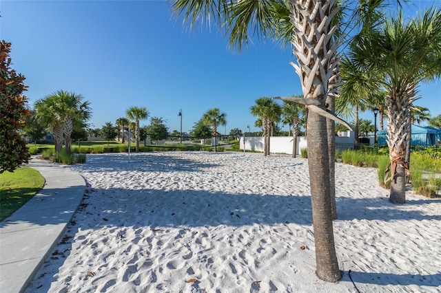 view of property's community with volleyball court