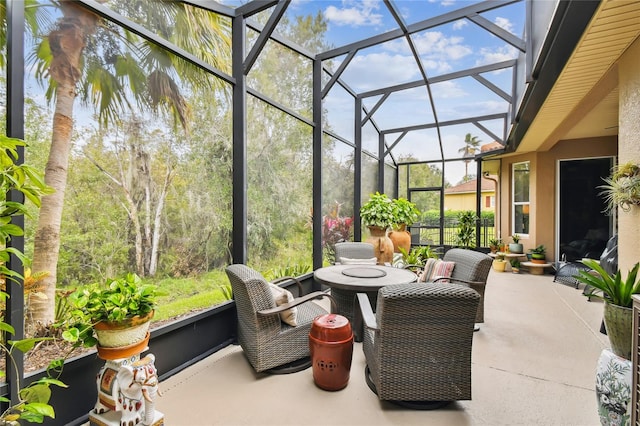 view of sunroom / solarium