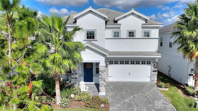 view of front facade with a garage