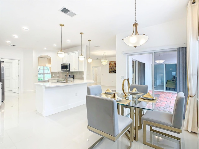 view of dining area