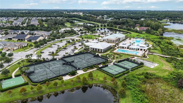5075 Twin Lakes Blvd, Saint Cloud, FL 34772 - drone / aerial view of a pool area and a nearby body of water