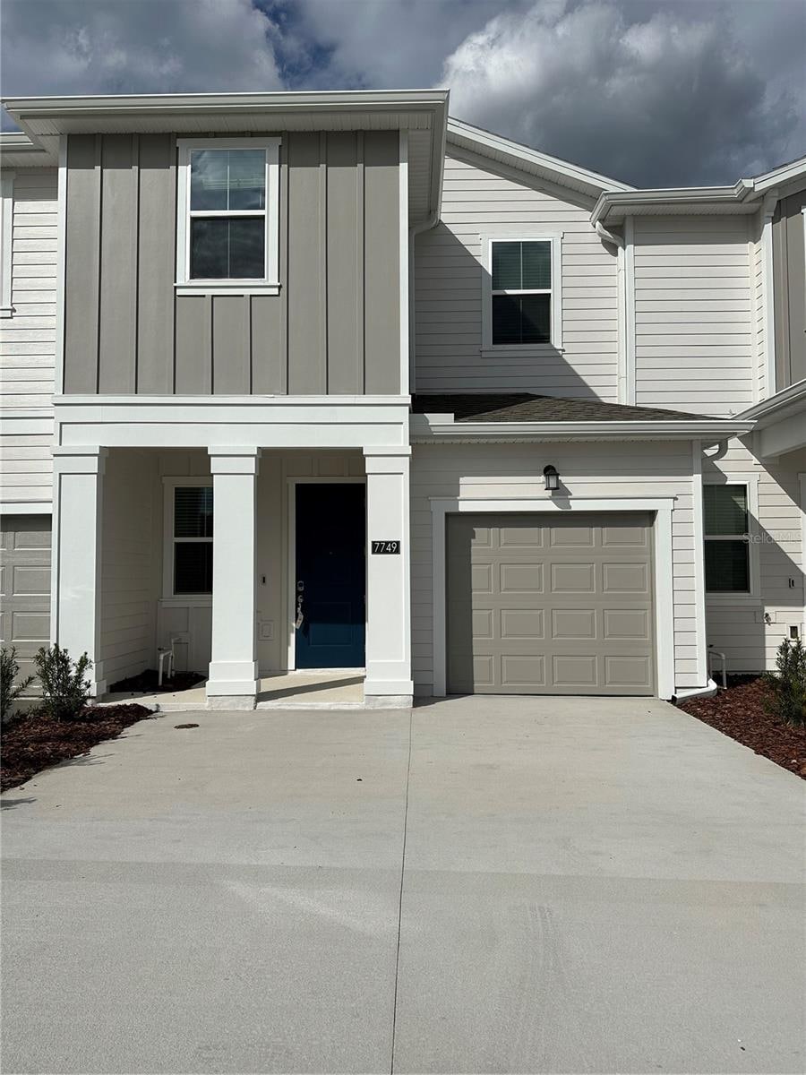 view of property with a garage