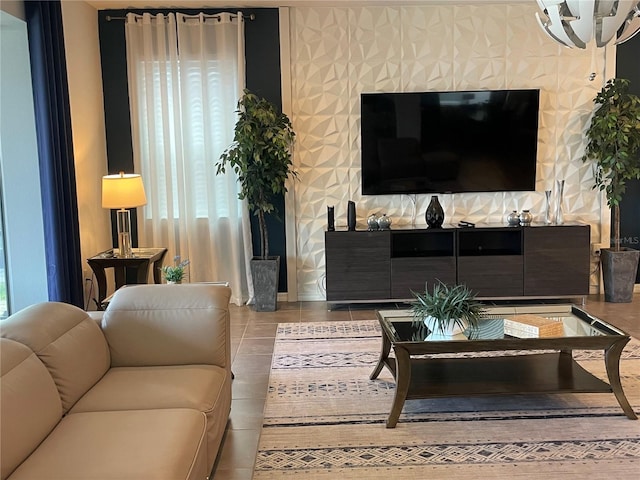 1799 Caribbean View Ter, Kissimmee, FL 34747 - living room featuring wallpapered walls and tile patterned flooring