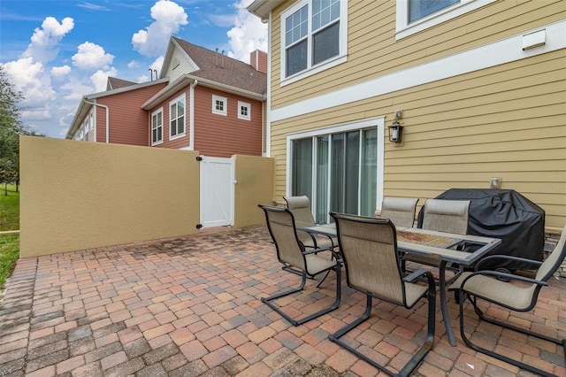 view of patio / terrace featuring area for grilling