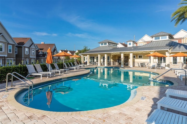 view of pool with a patio