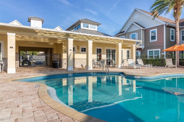 view of pool with a patio