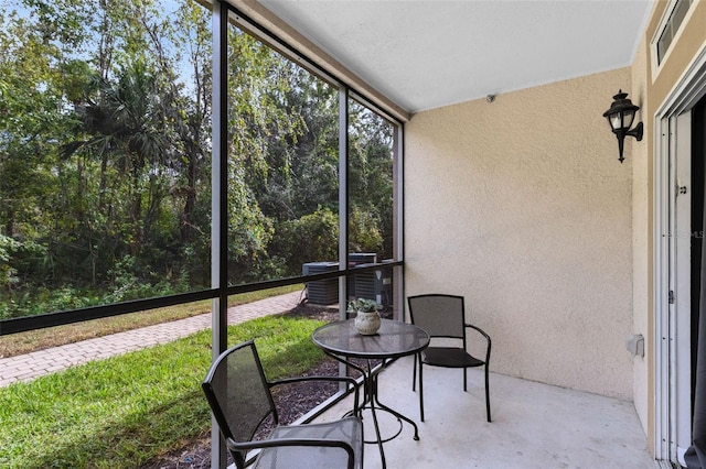 view of sunroom