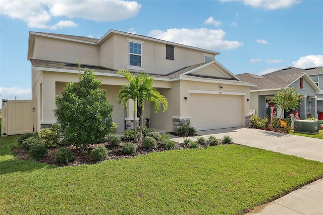 view of front of home with a front yard