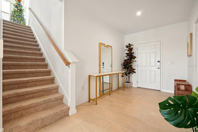 foyer entrance featuring tile patterned floors