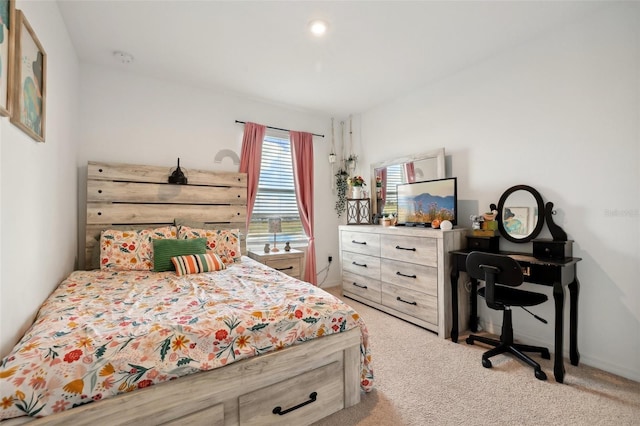 view of carpeted bedroom