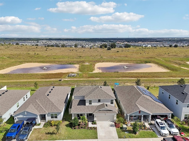 aerial view with a rural view