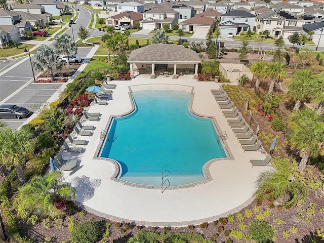 view of pool featuring a patio