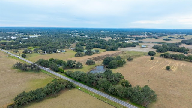 aerial view with a rural view