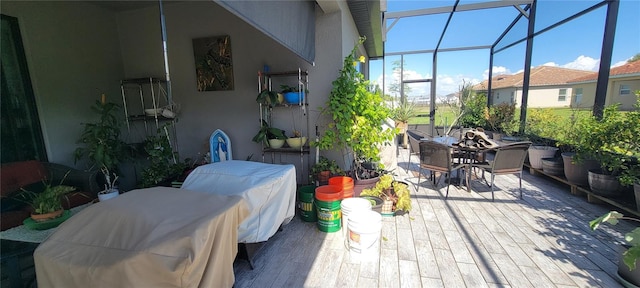 view of sunroom