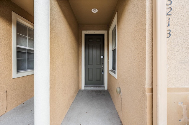 view of doorway to property