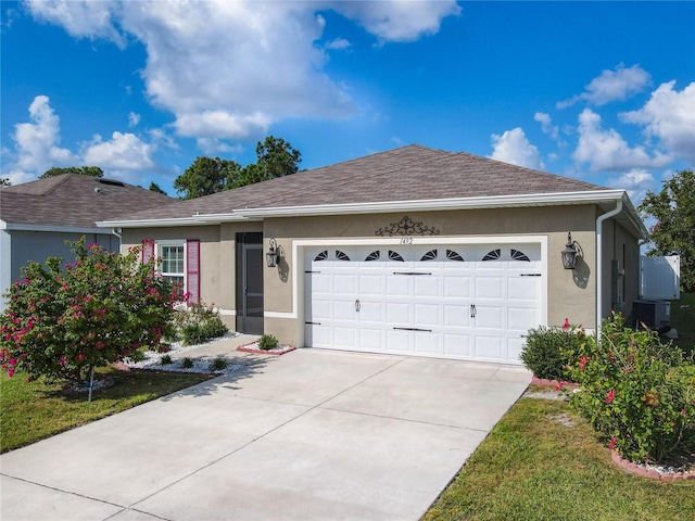 ranch-style house with a garage